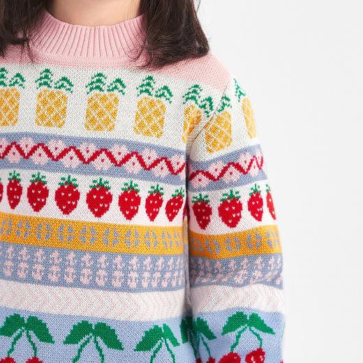 笛莎Deesha 童装女童毛衣2023冬季新款中大童时尚针织毛衣 商品图3