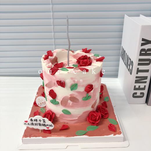 送女生女士红玫瑰裱花蛋糕-低糖处理无添加 商品图3