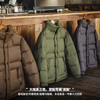 工装优选 美式复古油蜡羽绒服夹克防寒服连帽加厚立领面包服男冬 商品缩略图2