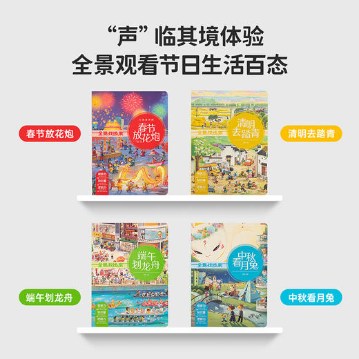 【育学园】小彼恩出品全景找线索-民俗礼仪游戏书 套装4册 点读版 商品图4