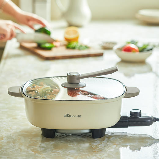 【小程序】小熊电热火锅 DHG-D60P3 米黄色 机械式 单锅 商品图0