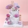 【提前一天预定】双层|优雅·紫色花艺蛋糕（C类）【4616】 商品缩略图1