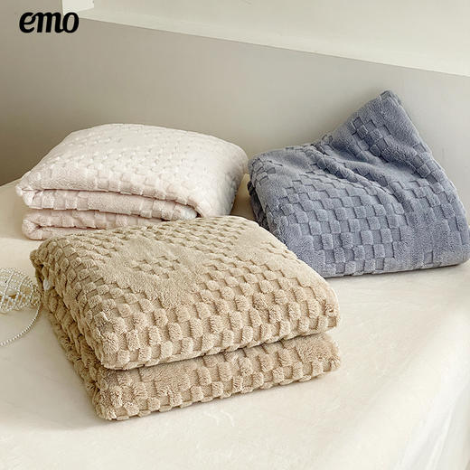 一默emo塔芙绒双面毯保暖羊羔绒毛毯冬午睡空调毯盖毯车用可机洗毯子 商品图11