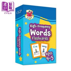 预售 【中商原版】英国原版CGP教辅 4-5岁的新高频单词抽认卡 非常适合家庭学习New High-Frequency Words cards for Ages 4-5 原版