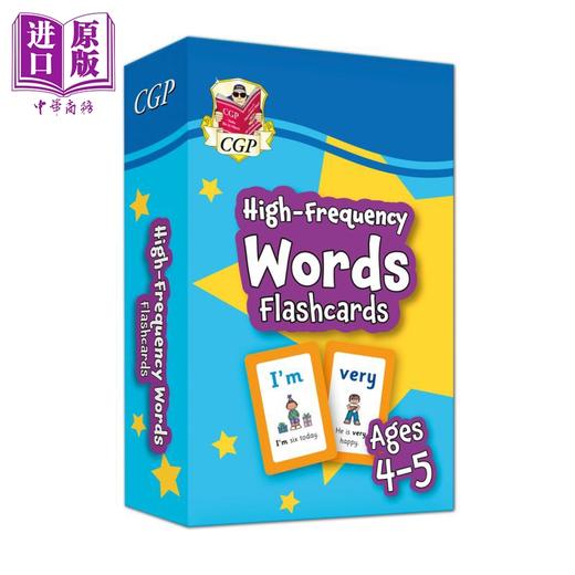 预售 【中商原版】英国原版CGP教辅 4-5岁的新高频单词抽认卡 非常适合家庭学习New High-Frequency Words cards for Ages 4-5 原版 商品图0