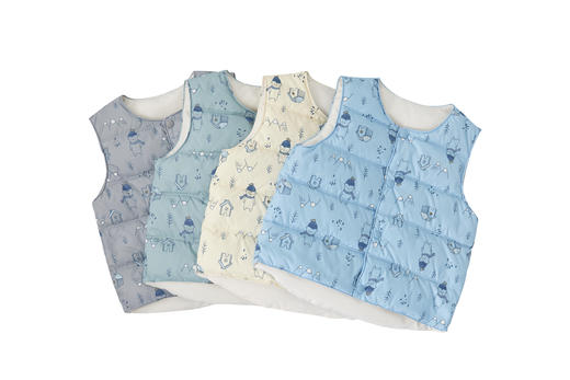 可嘟儿羽绒马甲雪人印花四色可选 商品图0