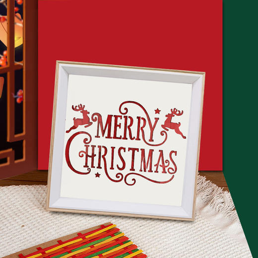 【精美相框❗️圣诞节竹编画】材料包手工diy 非遗竹编相框画传统文化 活动纪念品 礼物团建活动三八妇女节新年礼盒年货礼盒 商品图2