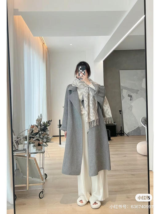 Fendi羊绒围巾-浅灰色 商品图0