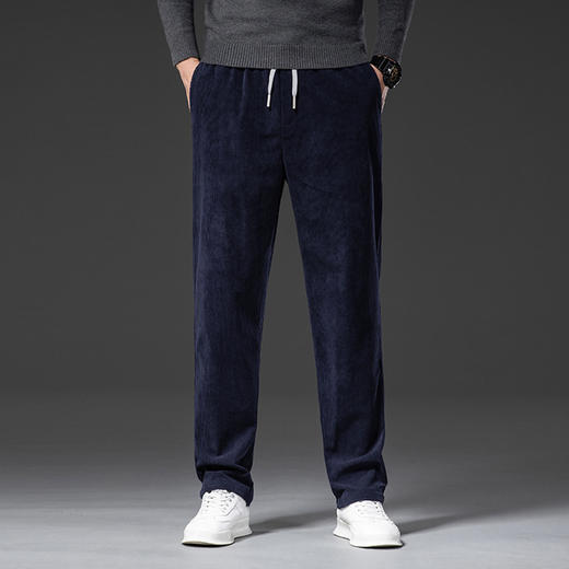 【圈】【新款DYG】大依优型大码休闲裤直筒灯芯绒长裤男舒适弹力休闲简约百搭加肥加大男装潮款 商品图3
