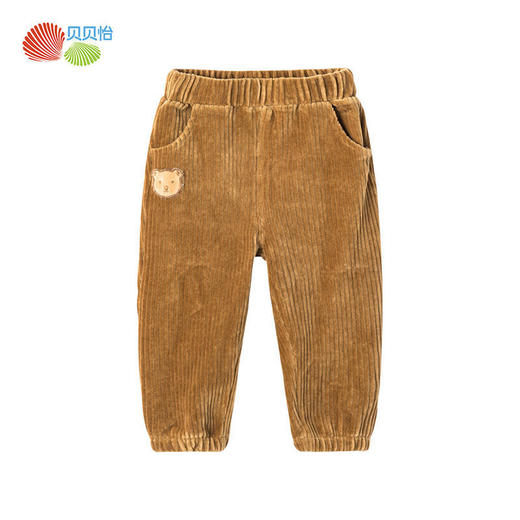 贝贝怡男童秋冬款休闲长裤儿童裤子纯棉中小童裤子保暖防风裤子潮213K2230
 商品图3