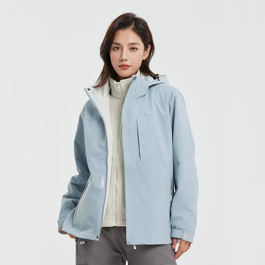 23新秋冬冲锋衣户外三合一两件套男女防风加厚抓绒登山服_qyh 商品图6