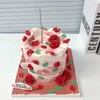 送女生女士红玫瑰裱花蛋糕-低糖处理无添加 商品缩略图2