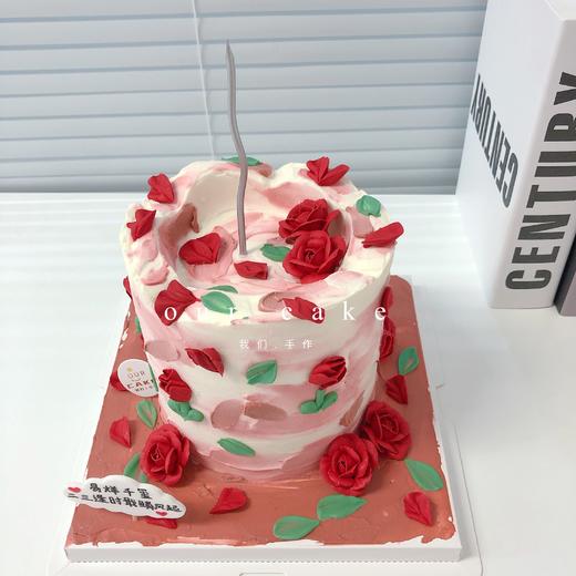送女生女士红玫瑰裱花蛋糕-低糖处理无添加 商品图2
