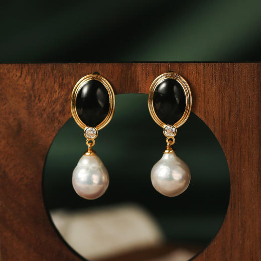 Manreya玛芮雅“罗马旧事”巴洛克珍珠耳环优雅轻奢法式小众  简约 商品图9