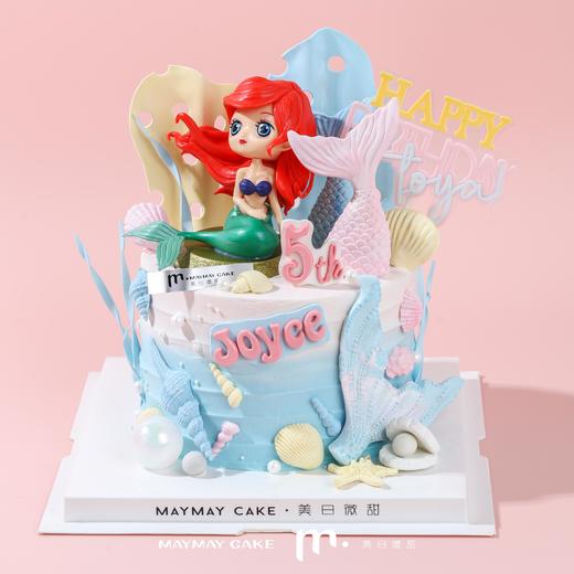 【提前一天预定】翻糖工艺·美人鱼蛋糕【D4614】 商品图0