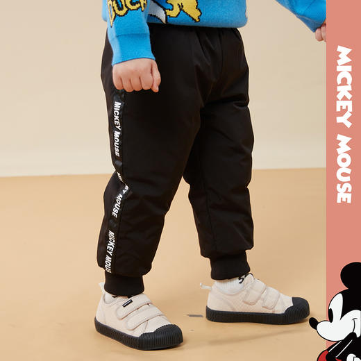 米奇儿童羽绒裤秋冬款男童保暖裤子加绒厚实宝宝裤子234K1361
 商品图2