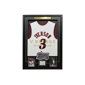 收藏系列 艾弗森 76人队3号白色 亲笔签名球衣