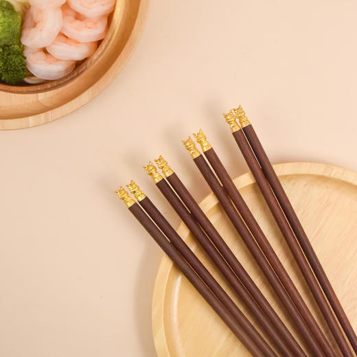 DK079达乐丰红檀木生肖送福筷10双装 商品图5