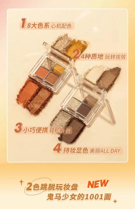 【一盘在手 搞定眼妆】ukiss悠珂思星落漫野四色眼影 商品图3