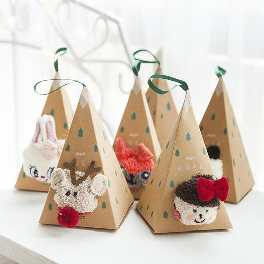 双12抢先购！【可爱卡通设计！柔软舒适】儿童成人立体卡通刺绣珊瑚绒地板袜，可爱圣诞半边绒袜子儿童盒装袜，多种颜色选择，个性十足，时尚美丽一触即发lm 商品图3