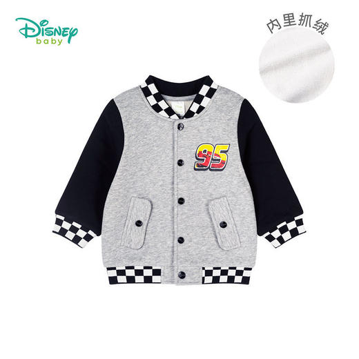 迪士尼童装 男宝宝外套婴儿上衣儿童秋冬加绒夹克棒球服203S1432
 商品图2