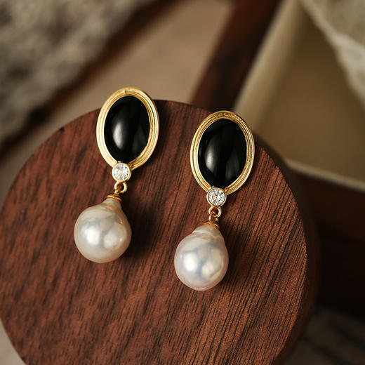 Manreya玛芮雅“罗马旧事”巴洛克珍珠耳环优雅轻奢法式小众  简约 商品图8