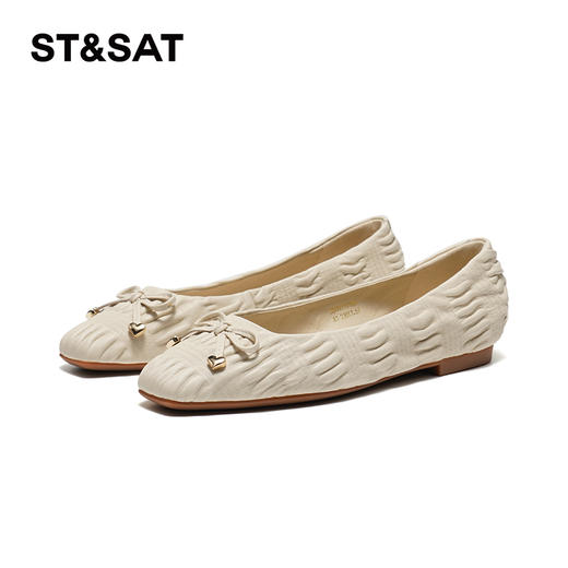 星期六温柔风蝴蝶结平底鞋SS4111112A 商品图13