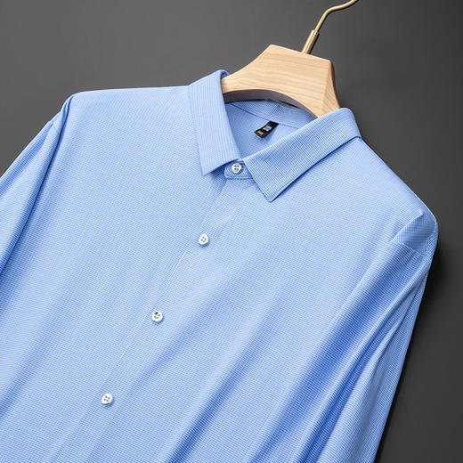 【高弹】【新款DDS】大依优型大码长袖衬衫免熨烫多色加肥加大码休闲商务上衣男士 商品图2