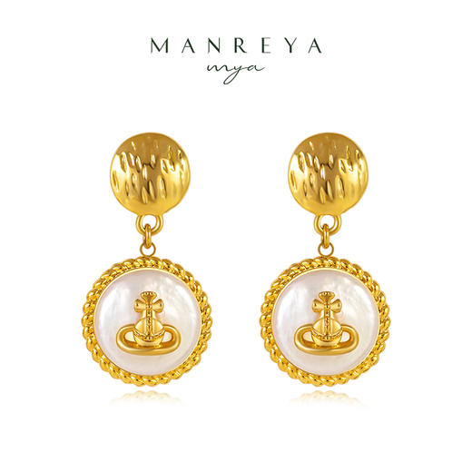 Manreya玛芮雅“土星光晕”巴洛克珍珠耳环优雅轻奢法式小众  简约 商品图0