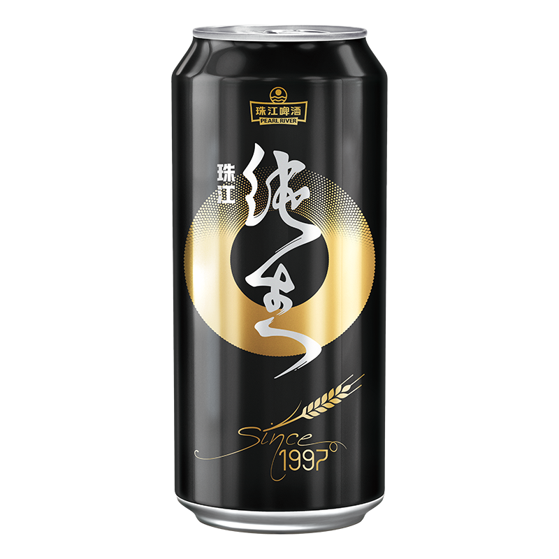 珠江啤酒 9°P珠江97纯生啤酒 500ml*12罐 整箱装