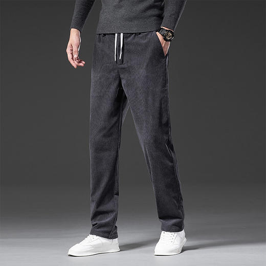 【新款DYG】大依优型大码休闲裤直筒长裤灯芯绒男舒适弹力休闲简约百搭加肥加大男装潮款 商品图0