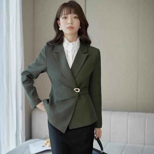 A7014        洋气气质休闲通勤百搭不规则西装外套 商品图1