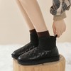 ZHR衍缝格纹保暖雪地靴女2023冬季新款韩版长绒柔软舒适女靴百搭 商品缩略图1