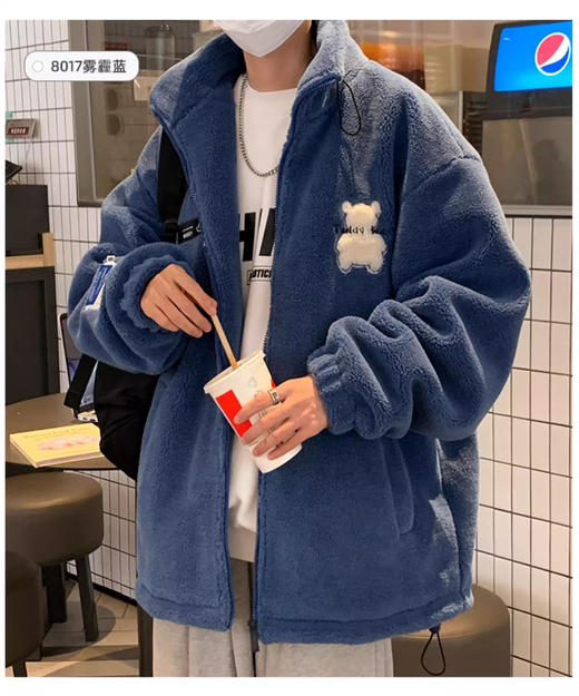 裁缝学苑MQ34摇粒绒外套纸样男秋冬羊羔毛棉服棉衣立领上衣样板 商品图1