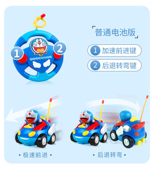 Z1525 哆啦A梦遥控车 红色电池版（部分地区受快递运输要求不送电池） 商品图2