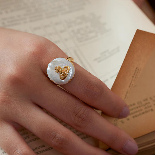 Manreya玛芮雅“土星光晕”巴洛克珍珠戒指优雅大方轻奢百搭礼物 商品图3