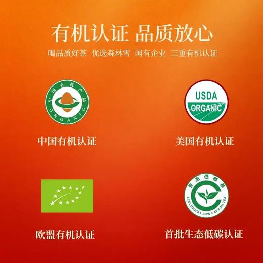 森林雪有机红茶一级川红工夫袋装100g 商品图1