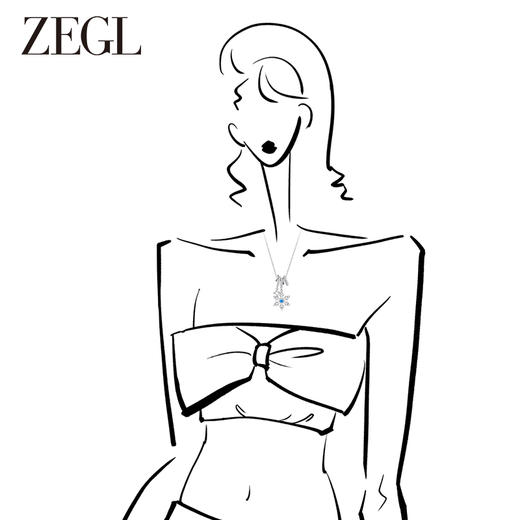 ZEGL设计师初雪之约系列雪花项链女生2023新款轻奢小众秋冬锁骨链 商品图1