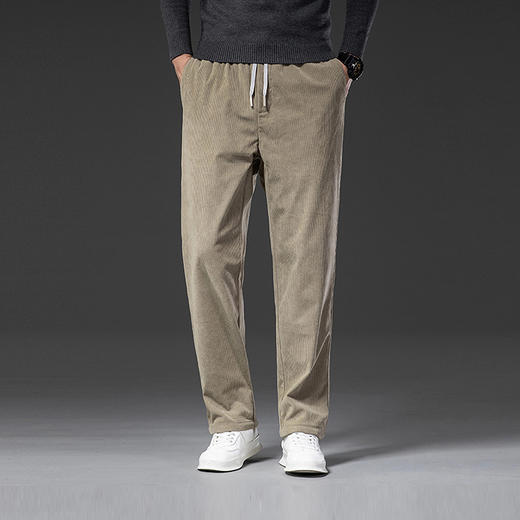 【圈】【新款DYG】大依优型大码休闲裤直筒灯芯绒长裤男舒适弹力休闲简约百搭加肥加大男装潮款 商品图1