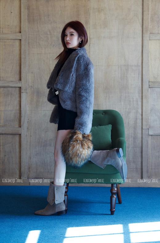 冬季大翻领金属扣羊毛皮草 155343585 商品图1