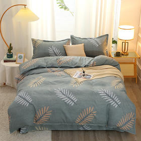 啄木鸟(PLOVER)澳绒磨毛四件套-叶魅ZMN-AR-002