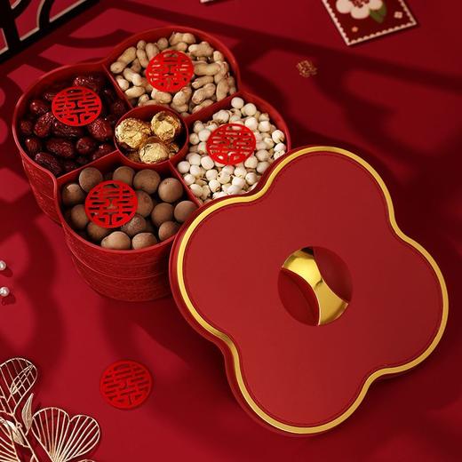 结婚果盘喜糖盘订婚宴小摆件早生贵子模具婚礼喜盘子婚庆 商品图2