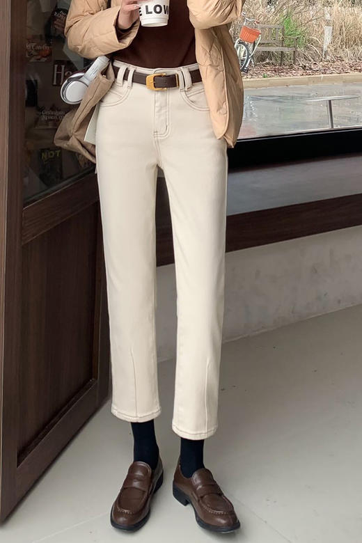 S1臣禾 薄绒锥形牛仔裤9234060294 商品图1