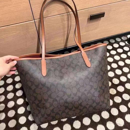 COACH奥莱店City南瓜配色老花托特tote,一招搞定秋冬美拉德穿搭~秋冬背又洋气又大方！美国代购，无中文标签，介意慎拍! Q 商品图8