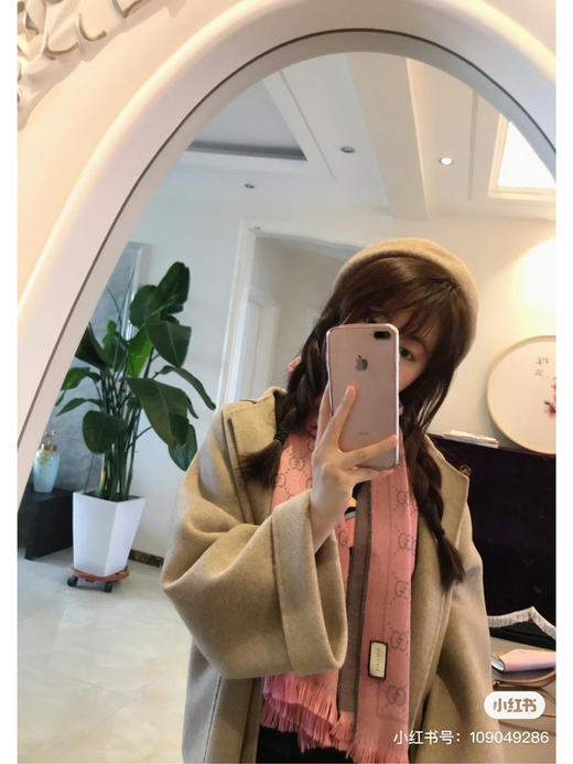 Gucci围巾-灰粉色 商品图4