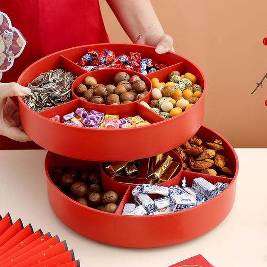 新款过年果盘家用客厅新年糖果盒结婚坚果干果盘分格零食盘瓜子盒 商品图4