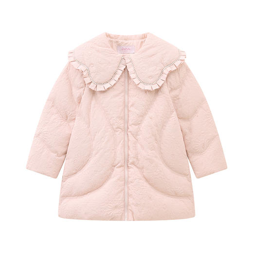 笛莎DESHA童装女童羽绒服2023冬季新款时尚长款羽绒服 商品图4