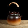 玉顺堂丨渐变提梁壶/侧把壶 柴烧煮茶壶  茶生活 围炉煮茶 陶壶 750ml 茶壶茶炉酒精灯 整套 不含酒精 商品缩略图10