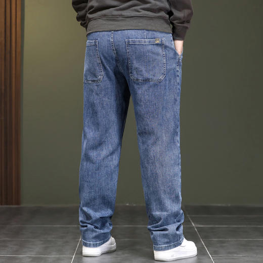 【圈】【新款DYG】大依优型大码牛仔裤直筒长裤男舒适弹力休闲商务简约百搭加肥加大男装 商品图3