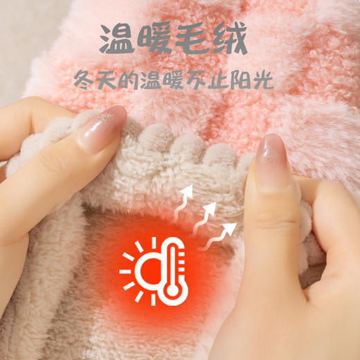 「五款配色！厚底加绒款」新款女士冬季室内家居家用保暖加绒毛毛情侣厚底月子产后棉拖鞋 商品图2